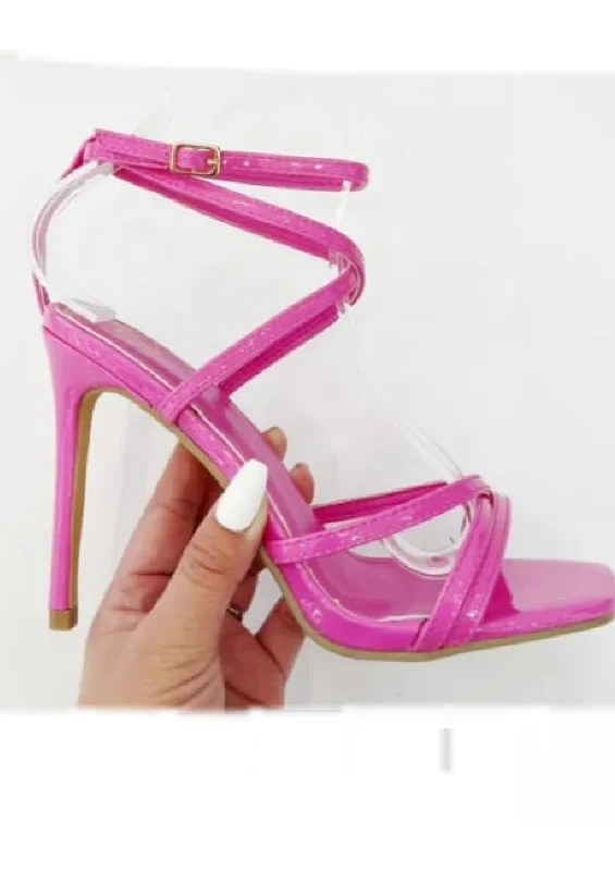 Carmel Fuchsia Stiletto Strappy Sandals