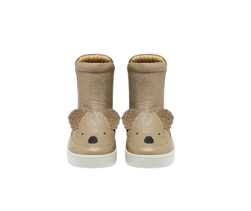 Thuru Exclusive Boots | Fluffy Koala | Taupe Leather