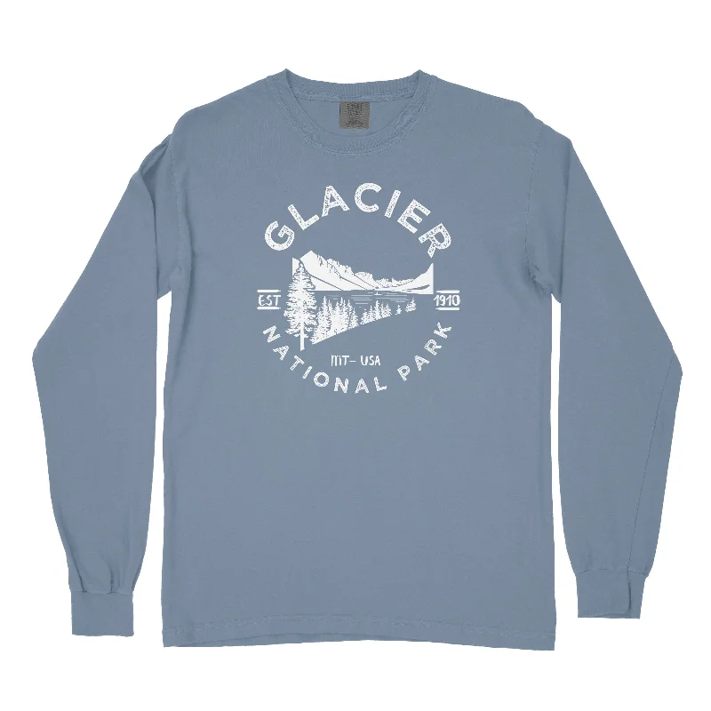 Glacier Valley National Park Comfort Colors Long Sleeve T Shirt