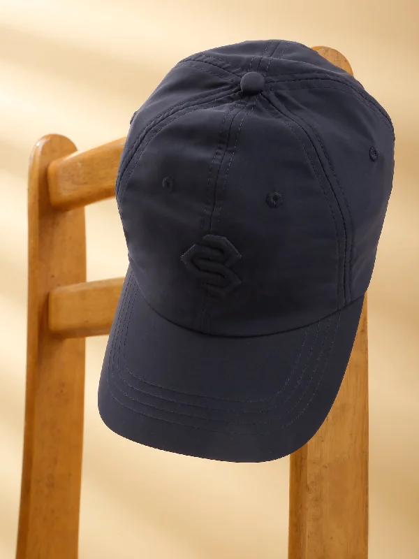 Unisex Navy Blue Fashion Single Side Cap