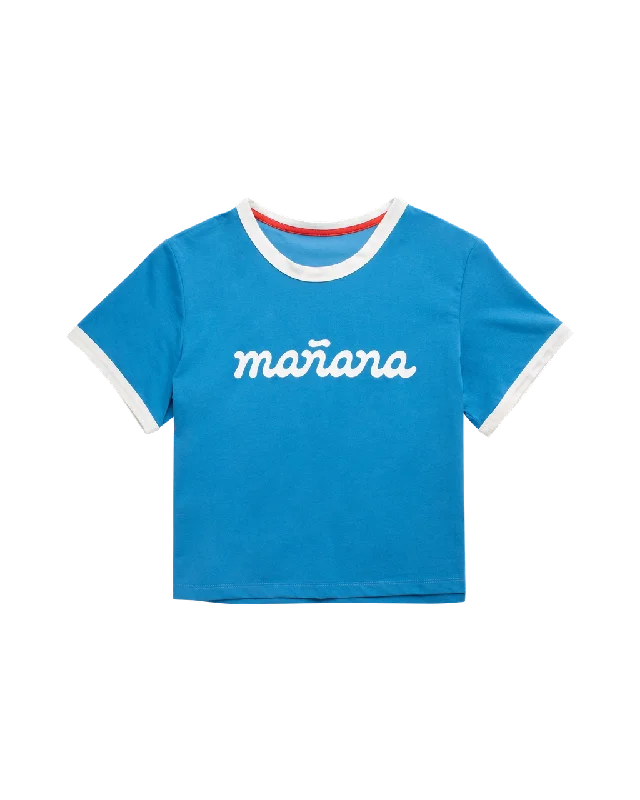 Cropped Logo Ringer - Swedish Blue