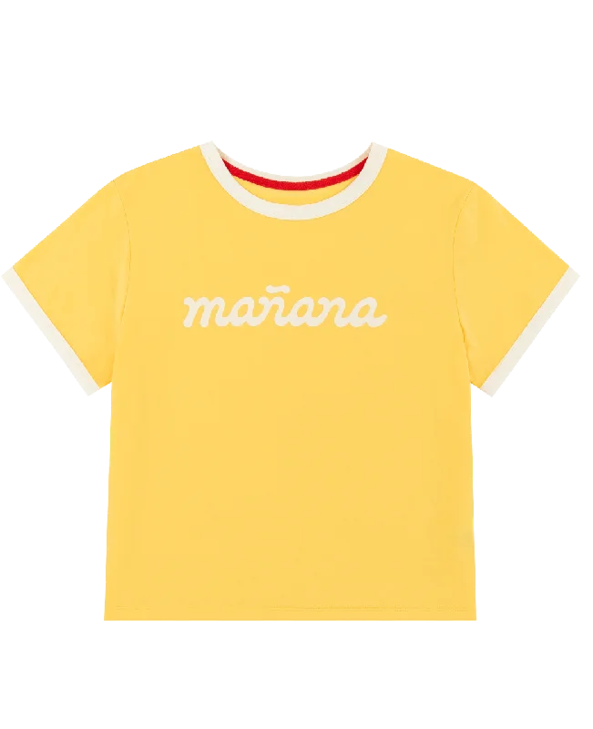 Cropped Logo Ringer - Yellow