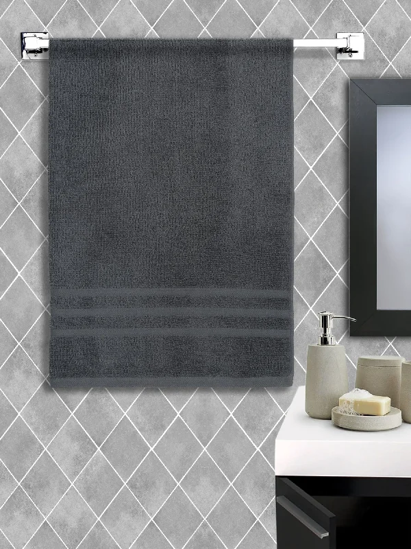 Unisex Grey Basic Terry Bath Towel