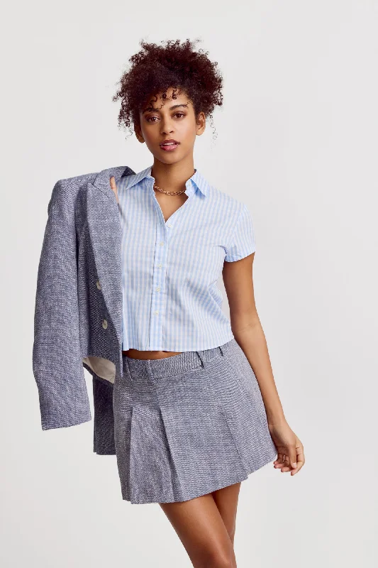 The Boxy Short Sleeve Cropped Shirt