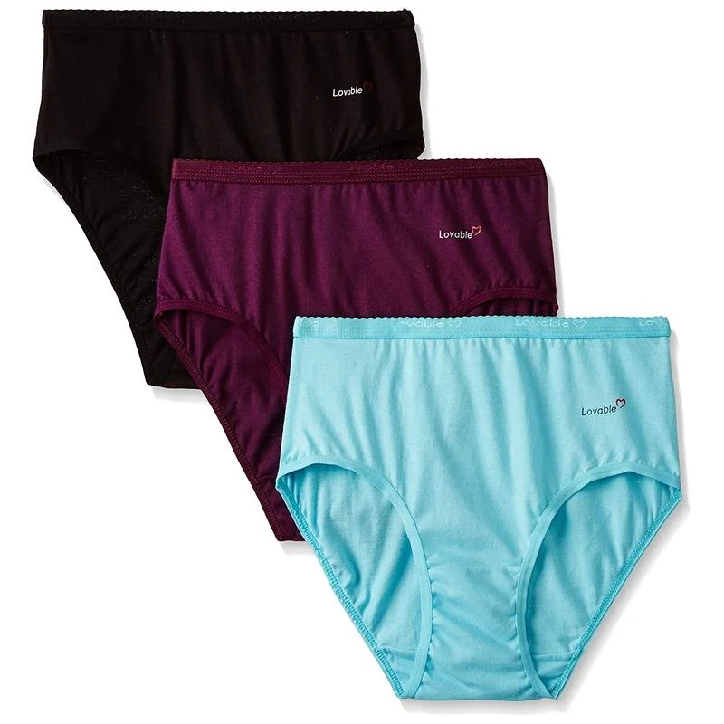 Lovable Women's Cotton Brief (Pack of 3)