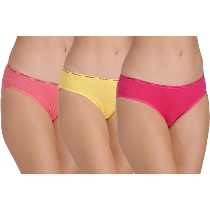 Groversons Paris Beauty women's Bikini Low Rise Panty Brief (Pack of 3)