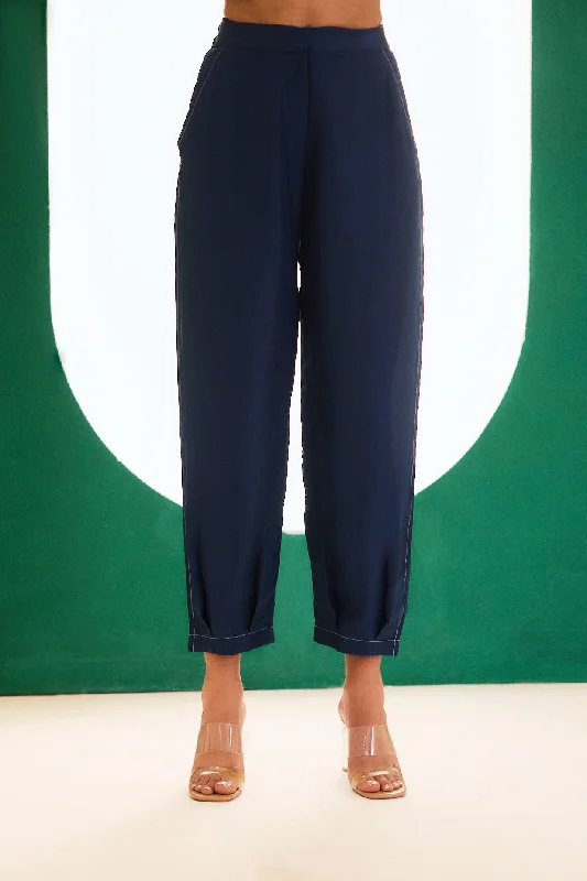 Midnight Blue Optimist Silk Pants