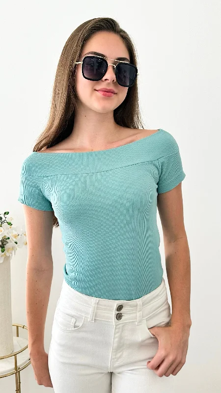 Brazilian Boatneck w/ Cap Sleeves Top