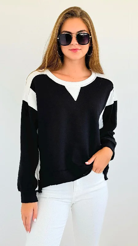 Two Tone Crew Neck Sweatshirt