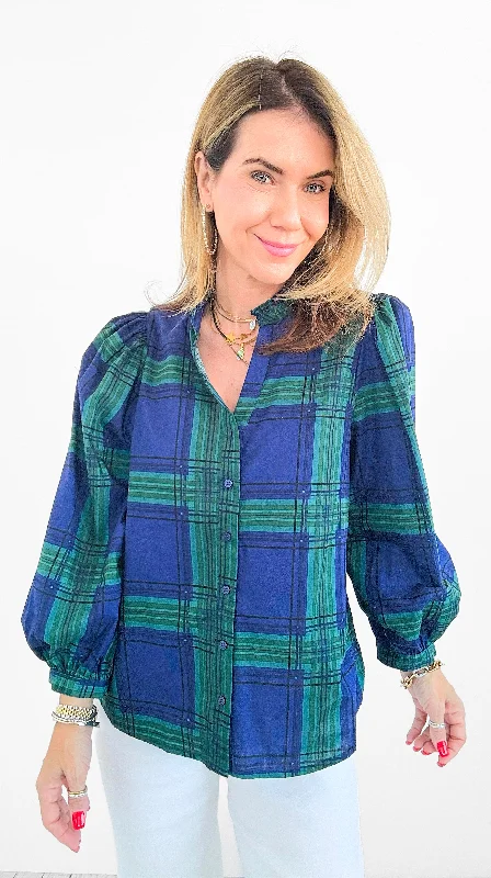 Timeless Plaid Button-Up Top