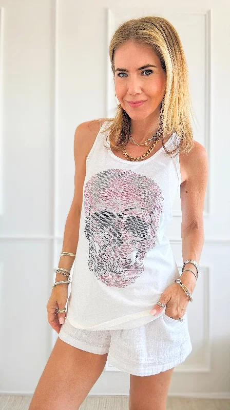 CUSTOM Pink Skull Classic Tank