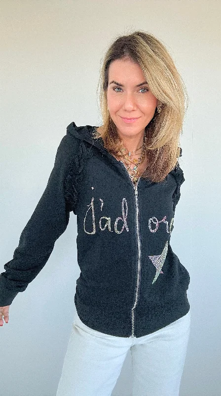 J'adore Star Zip-Up Hoodie