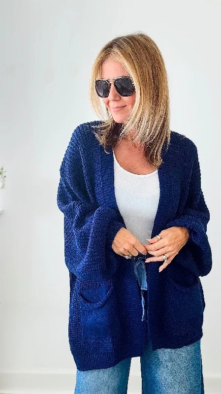 Sugar High Italian Cardigan - Navy