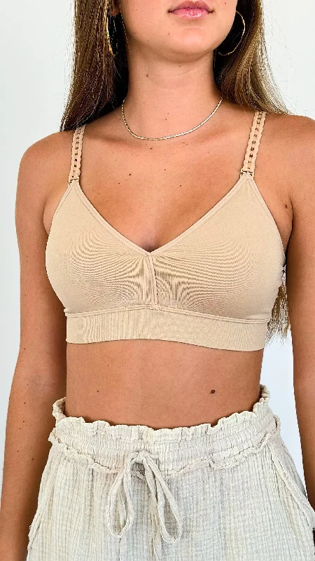 Nude Plunge Situation Bra - Nude Mini Loops