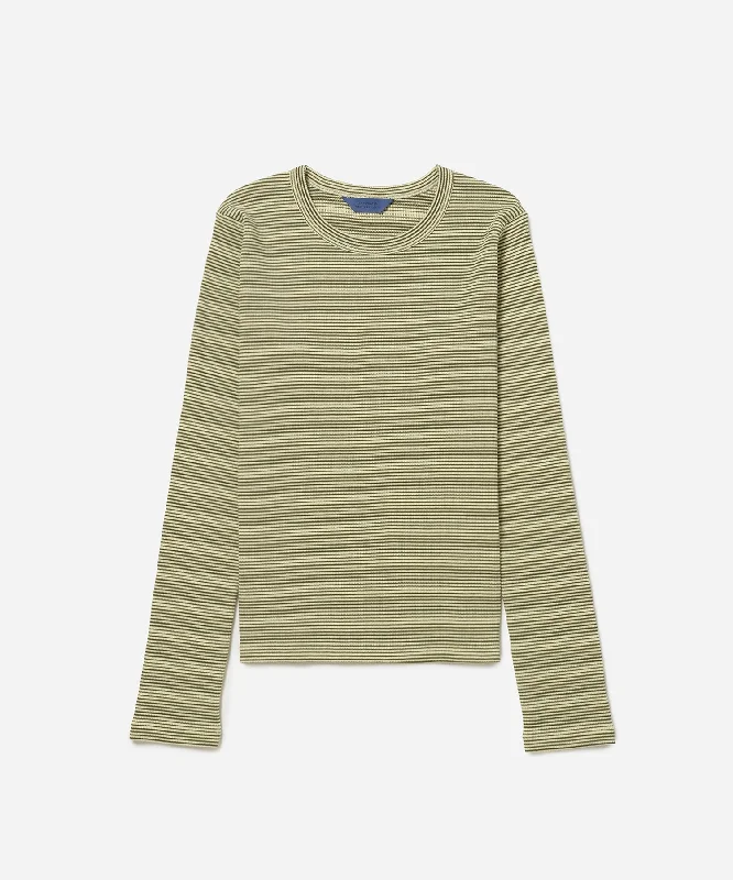 Striped Waffle LS Tee