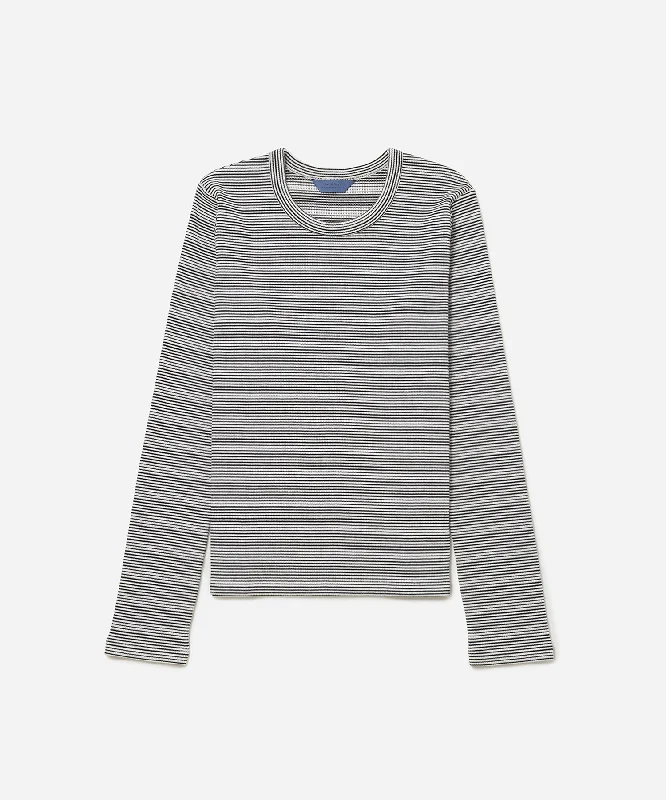 Striped Waffle LS Tee