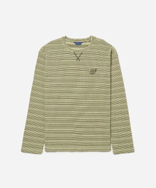 Striped Waffle Relaxed LS Tee