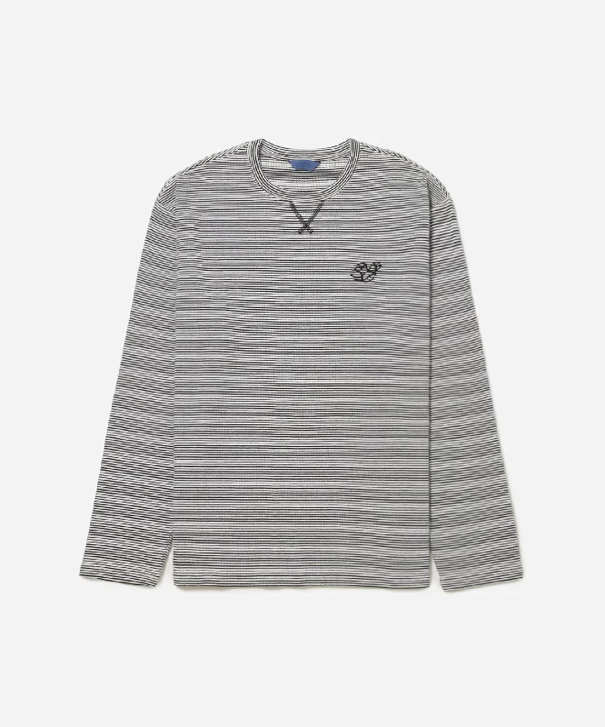 Striped Waffle Relaxed LS Tee