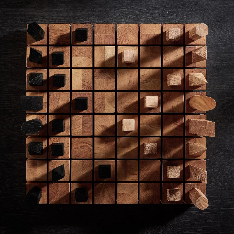 Teak Chess Board Set - Teak