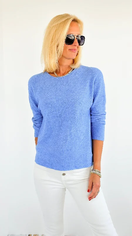 Timeless Comfort Italian Pullover- Periwinkle