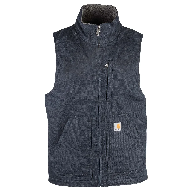 Washed Duck Sherpa Lined Mock Neck Vest