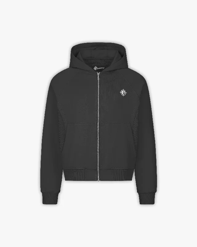 INSIDE OUT ZIP HOODIE ASH GREY