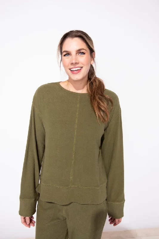 Snuggly Pullover in Olive by Escape