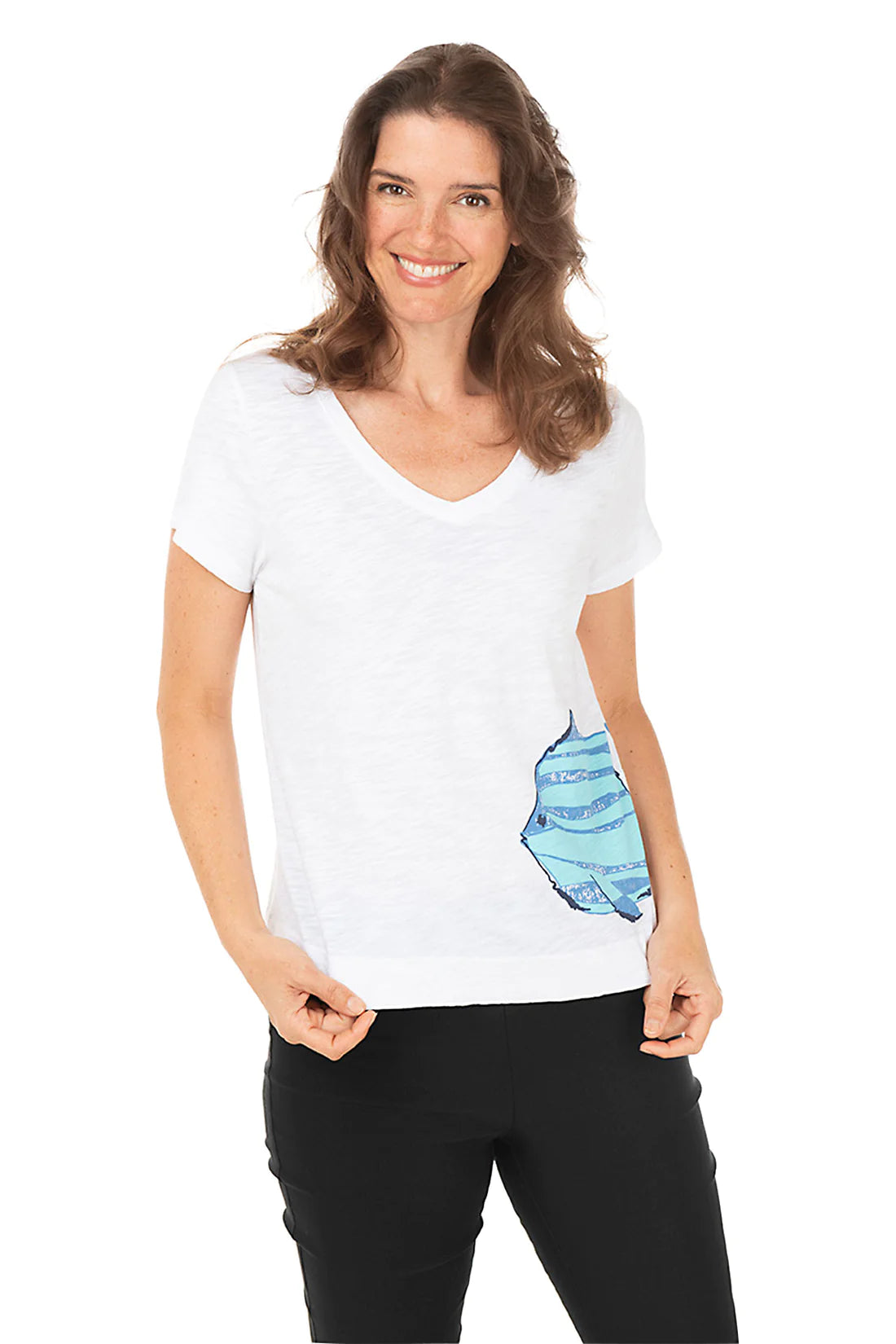 V-Neck Destination Star Fish Tee by Escape