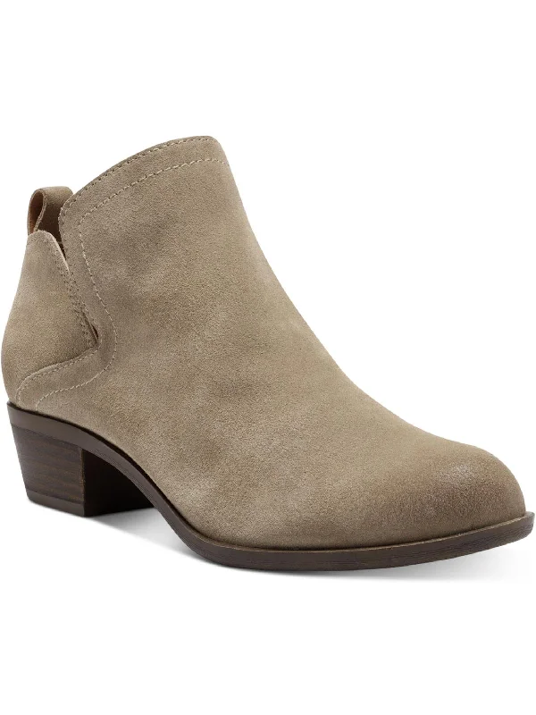 Bollo Womens Suede Cut-Out Booties