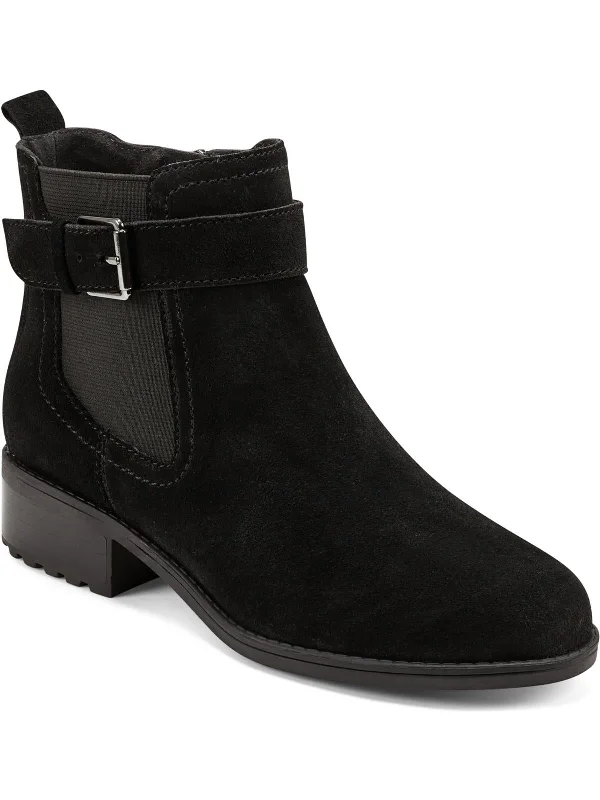 Rae Womens Buckle Zip Up Ankle Boots