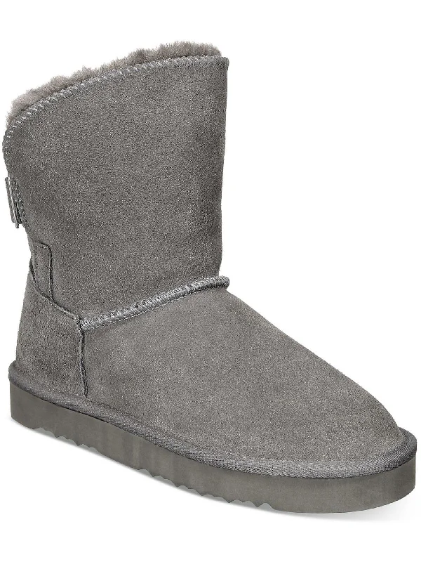 Teenyy Womens Suede Pull On Ankle Boots