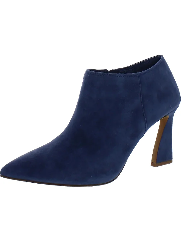 Temindal Womens Suede Pointed Toe Booties