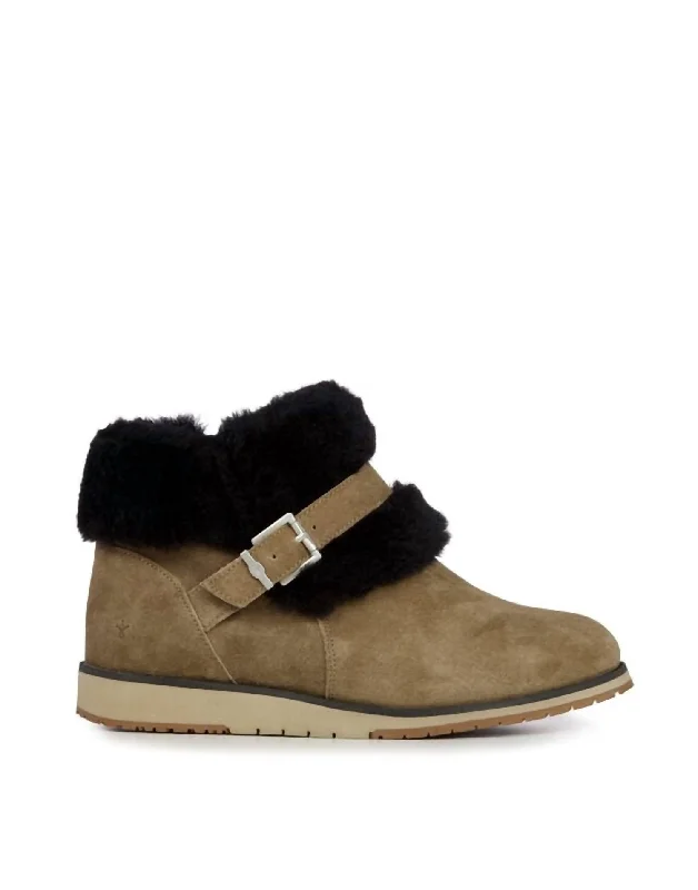 Women's Oxley Fur Cuff Boot In Coriander