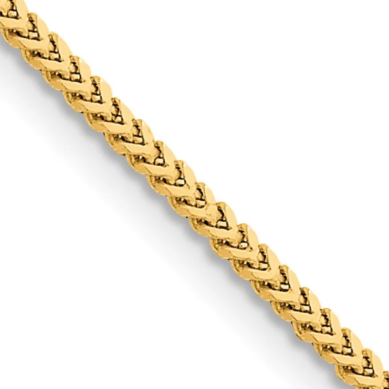 Curata 10k Yellow Gold 2.0mm Franco Chain Bracelet