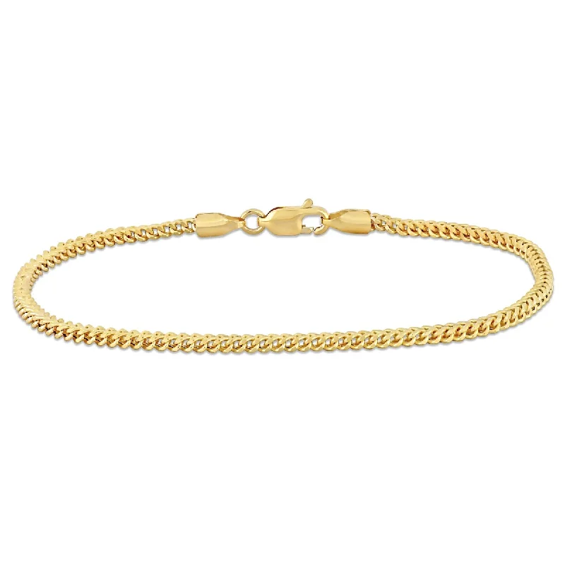 Miadora 2.3mm Franco Chain Bracelet 10k Yellow Gold-7.5 in