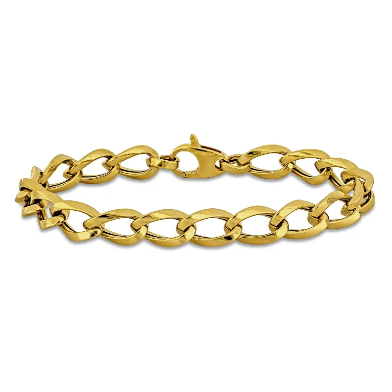 Miadora 7.5mm Oval Link Bracelet 14K Yellow Gold-7.5 in