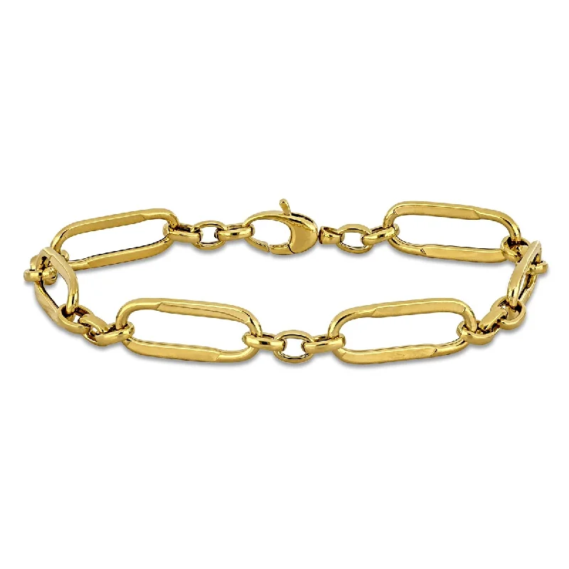 Miadora 8mm Oval Link Bracelet 14K Yellow Gold-7.5 in