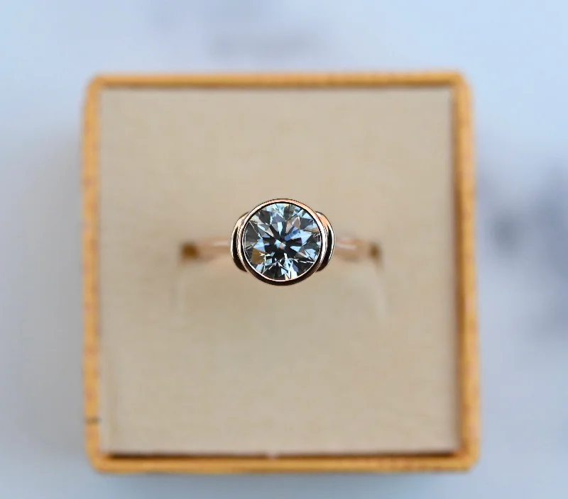 Solitaire 14k Gold Ring Setting - Made To Order