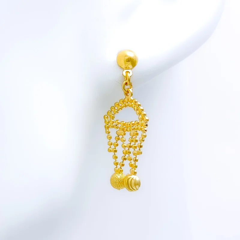 Dainty Lightweight 22k Gold Earrings