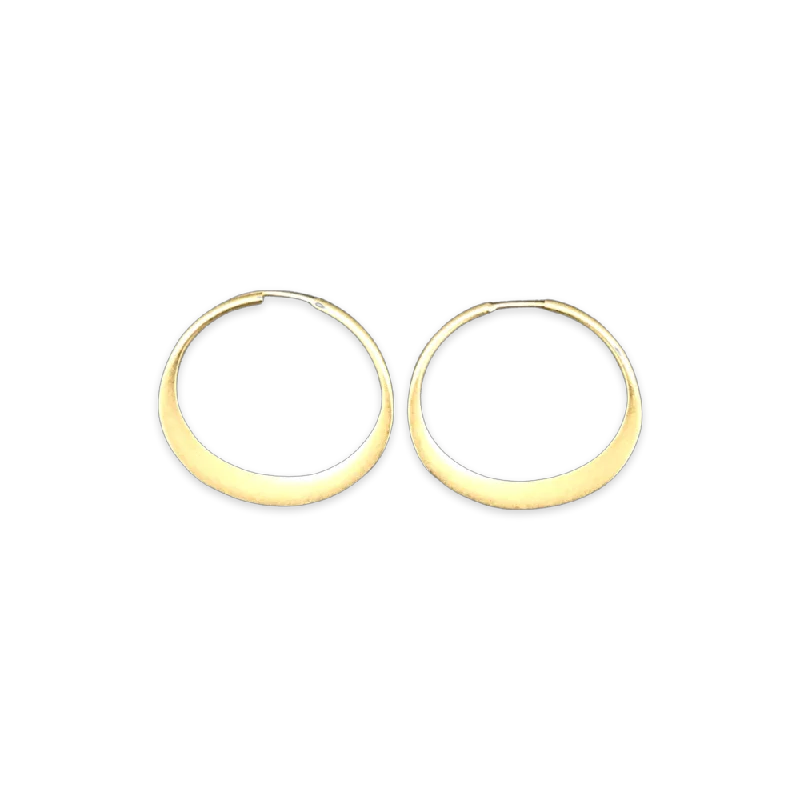 Hand Forged 18k Gold Hammered Hoops