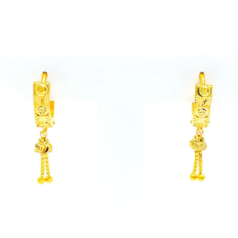 Impressive Sleek 22k Gold U Bali Earrings