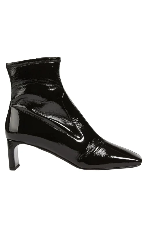 Тechnical Patent Leather Ankle Boots