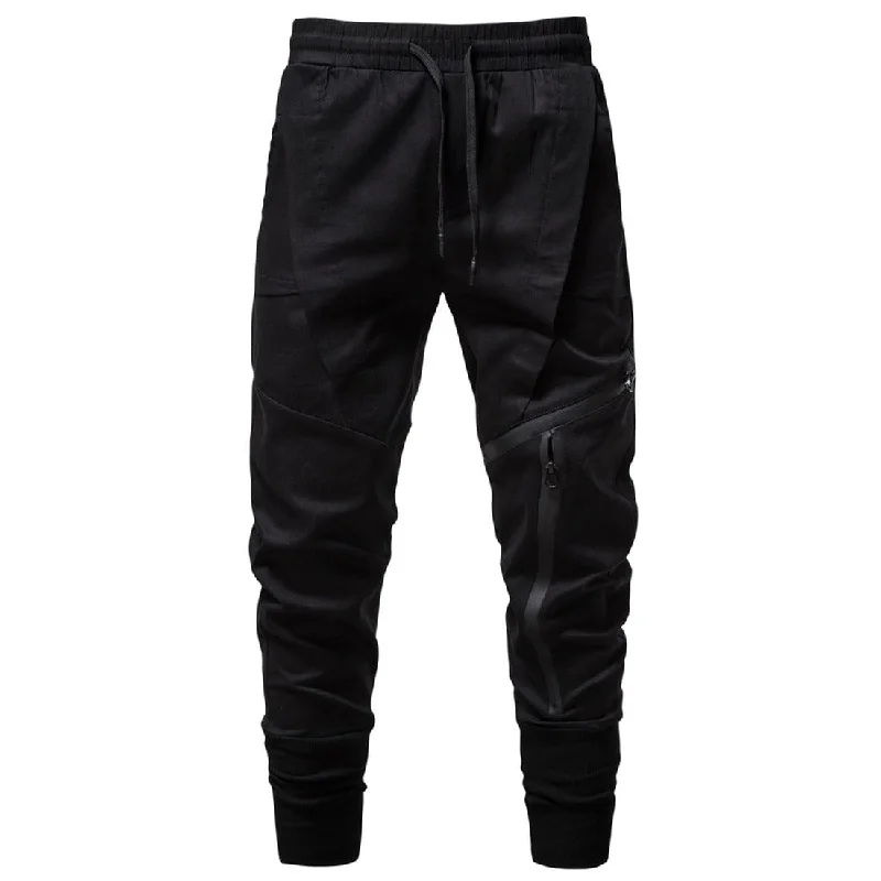 Men's Punk Zipper Splice Jogger Pants