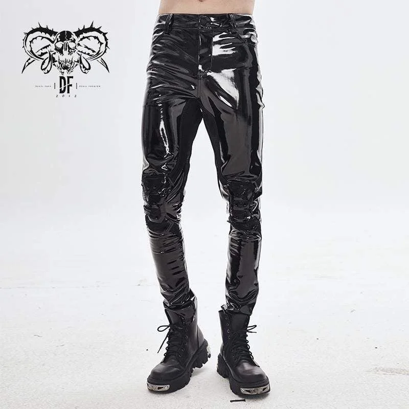 Men's Sexy PU Skinny Pants