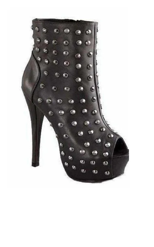 Rock & Republic Black Gabriel Studded Platform Booties