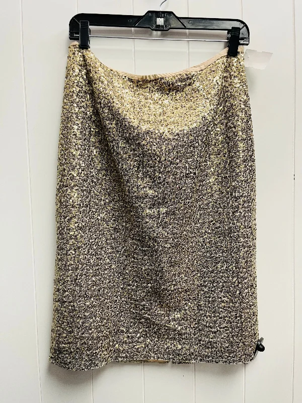 Skirt Mini & Short By Chicos In Gold, Size: 6