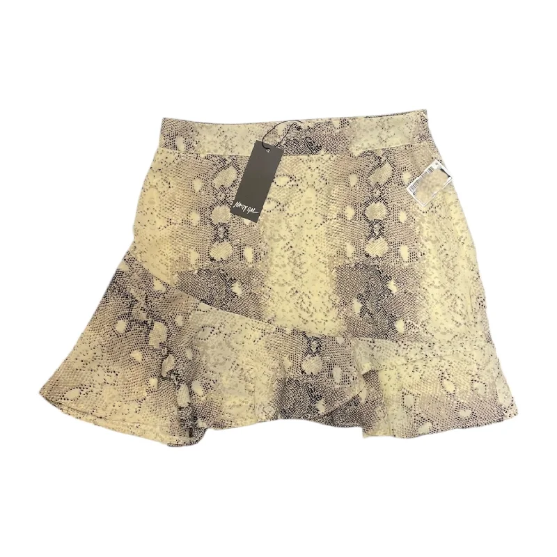 Skirt Mini & Short By Nasty Gal In Snakeskin Print, Size: 8