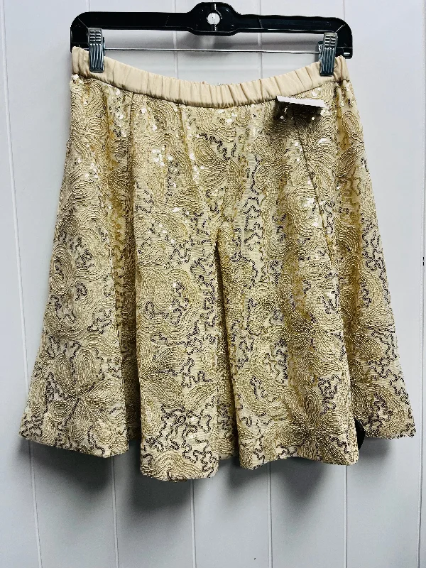 Skirt Mini & Short By Tracy Reese In Gold, Size: M