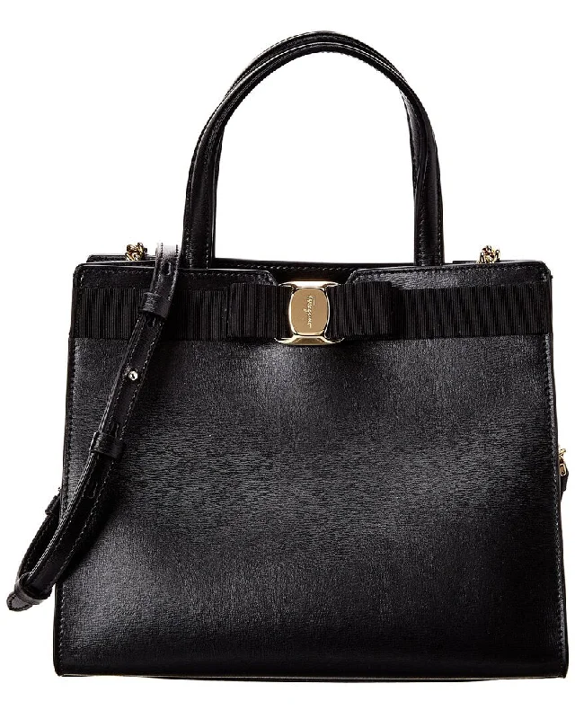 Ferragamo Vara Bow Medium Leather Tote