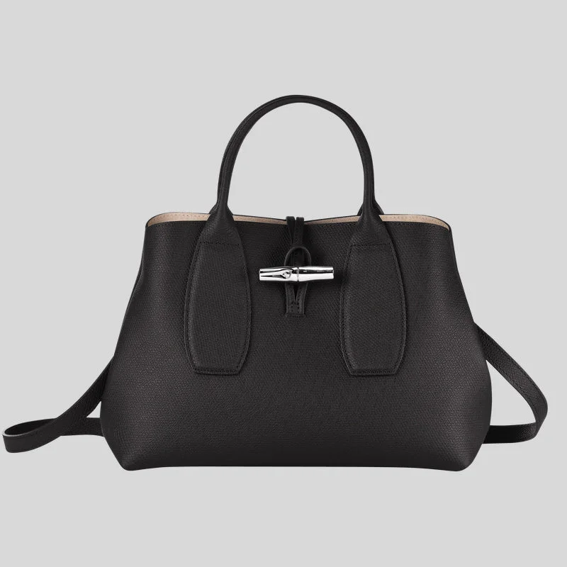 LONGCHAMP Roseau M Handbag Black 10058HPN